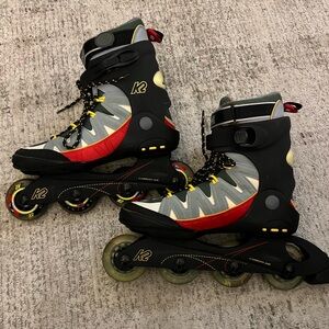 K2 Men's Athletic Inline Skates - Black, Gray, Red